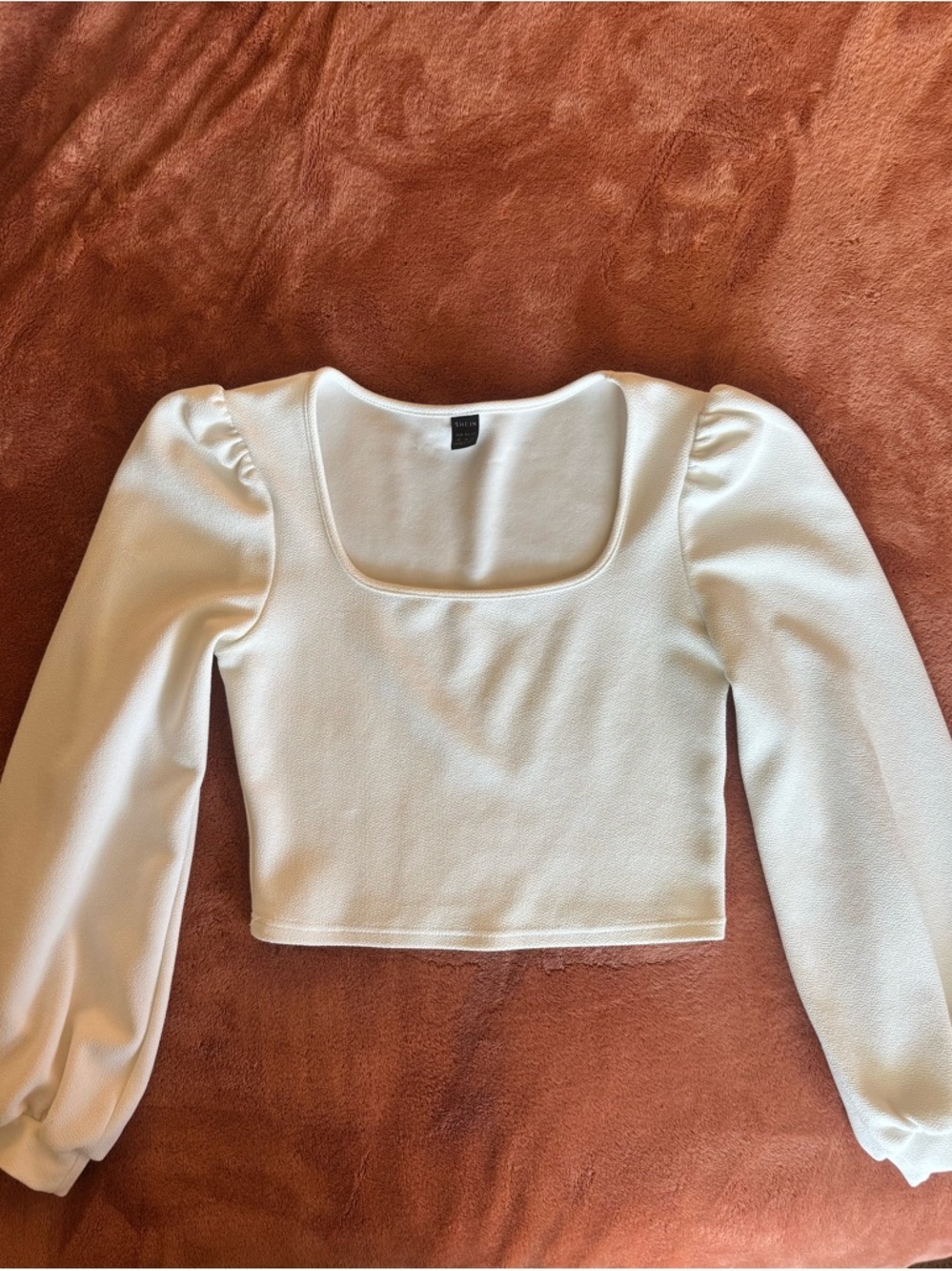White Puff Sleeve Women's top - Classic Scoop Neck